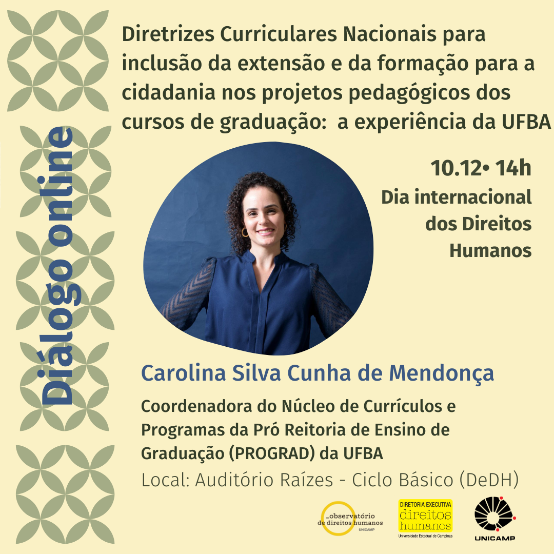 Diretrizes Curriculares Nacionais para a inclusão da extensão e da formação para a cidadania nos projetos pedagógicos dos cursos de Graduação
