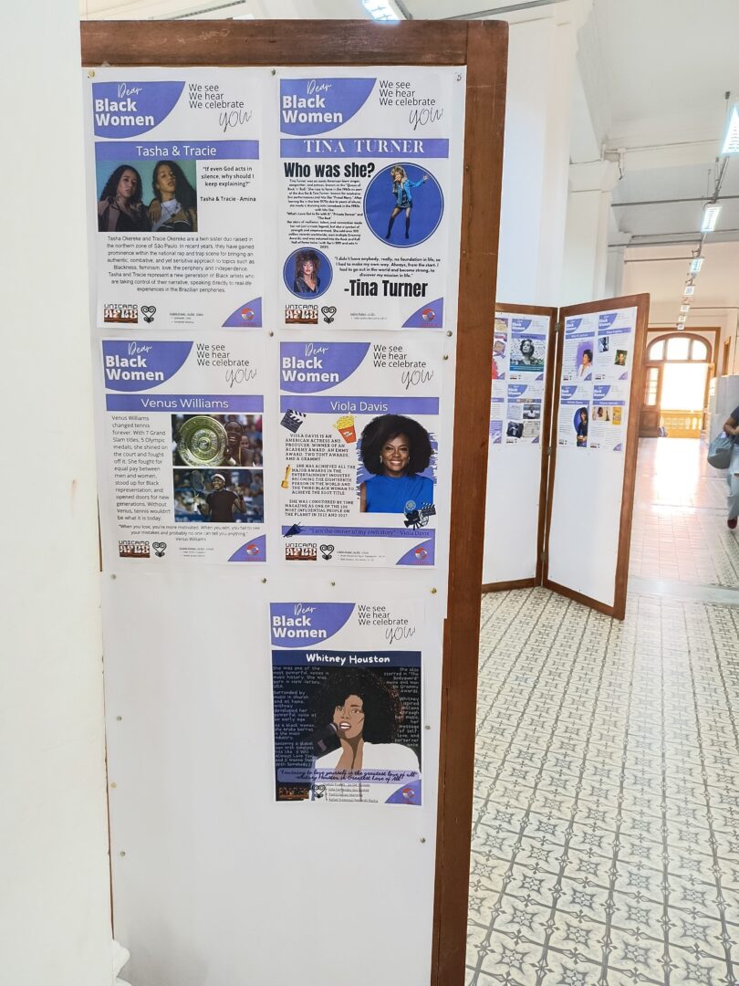 Corredores do Cotuca com a exposição Dear Black Women