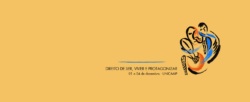 Fundo amarelo com desenho abstrato e os dizeres "DIREITO DE SER, VIVER E PROTAGONIZAR 01 a 04 de dezembro - UNICAMP".